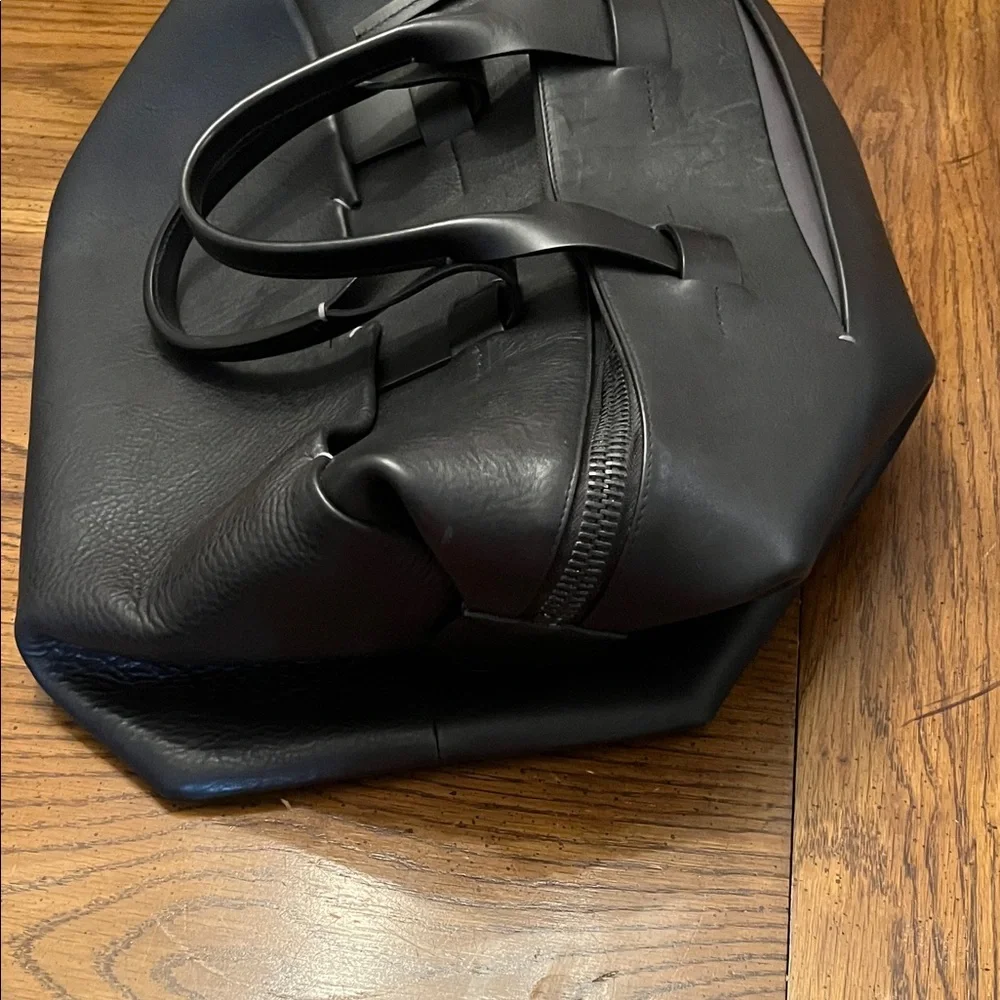 Black TROUBADOUR‎ Leather Duffle